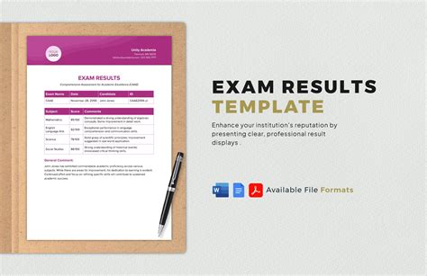 exam results template|DepEd Click .